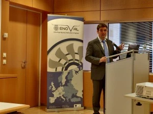 Manuel Silva at ENOVAL supply chain workshop at AIRTEC 2016 Image showing Manuel Silva at ENOVAL supply chain workshop
